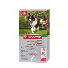 Капли инсектоакарицидные Bayer Advanix - для собак весом 10-25кг (упаковка 4 пипетки, цена за 1 шт)