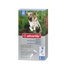 Капли инсектоакарицидные Bayer Advanix - для собак весом более 25кг (упаковка 4 пипетки, цена за 1 шт)