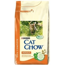 Корм сухой для кошек Cat Chow с цыпленком и индейкой 15 кг