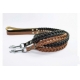 Кожаный поводок для собак плетеный коса Collar 0535