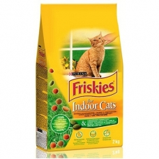Корм сухий для котів, які живуть в будинку Friskies з куркою і садовою травою 10 кг