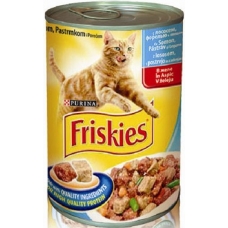 Корм консервированный для кошек Friskies с лососем, форелью и овощами 400 гр.
