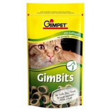 Лакомства для кошек с мясом птицы GIMPET GimBits, 50 гр.