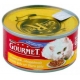 Корм консервований для котів Gourmet шматочки в підливі з куркою та індичкою 195гр