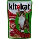 Корм консерврованный для кошек Kitekat с телятиной в соусе 0.1кг