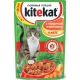 Корм консервований для котів Kitekat з яловичиною та морквою в желе 0.1 кг