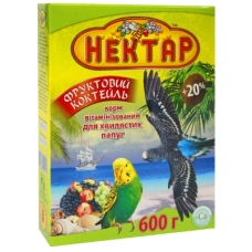 Корм для хвилястих папуг НЕКТАР «Фруктовий Коктель»,600г