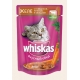 Корм консервований для котів Whiskas «Желе з яловичиною, печінкою та овочами» 85 г