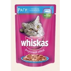 Корм консервований для котів Whiskas «Рагу з лососем і фореллю» 100 г