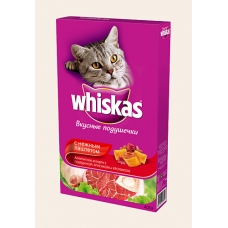 Корм сухий для котів Whiskas смачні подушечки з ніжним паштетом «Апетитне асорті з яловичиною, кроликом і ягням» 400 г