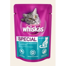 Корм консервированный для кошек чувствительным пищеварением Whiskas Special 100 гр